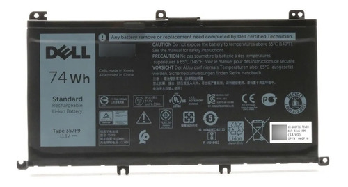 357f9 - Original Battery Dell 11.1v 74 Wh 6330 Mah
