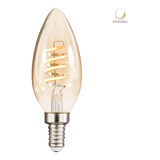 Foco De Espejo Led 4w E12 420lm Ambar Vela Vintage Tecnolite