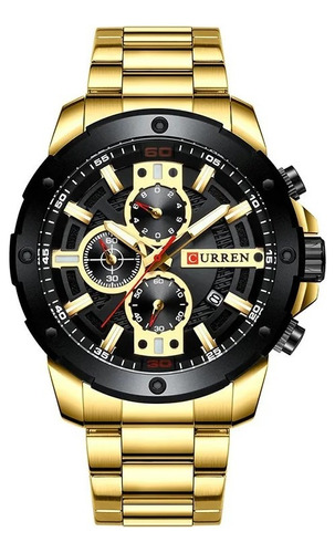 Reloj Hombre Curren 8336 Cuarzo Cronografo Correa Acero Lujo