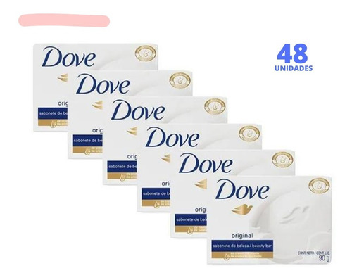 48 Sabonetes Barra Dove 90g Original Atacado Promoção