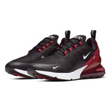 Tenis Para Hombre Nike Air Mas 270 Negro/rojo Color Negro/rojo Universitario/antracita/blanco Talla 30 Mx