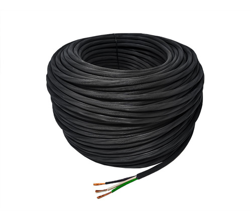 Cable Cca Uso Rudo Konect 3x12 100 Metros Negro (2 Piezas)