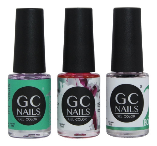 Pack Gel Uñas Bond 1 Y 2 + Aceite Para Cutícula Gc Nails