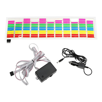 Dw Q Pegatina Con Luz Led Rítmica Para Ventanilla De Coche,