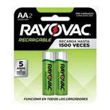 Pilas Recargables Aa Rayovac 2a Doble A Blister X 2