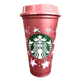 Vaso Starbucks Navidad Cambia Color Recusable