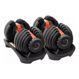 Kit 2 Mancuernas Pesas  Ajustable Bowflex  Selecttech 50 Kg