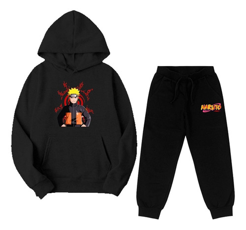 Conjunto Moletom Naruto Infantil Blusa De Frio E Calça