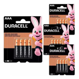 Pilha Palito Aaa Duracell Com - 16 Unidades