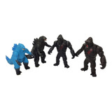 Godzilla Vs Kong Figuras Bootleg Set 4pz Articulados Azul En