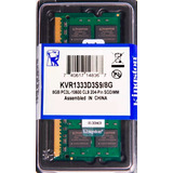 Memória Kingston Ddr3 8gb 1333 Mhz Notebook 1.35v C/01 Unid