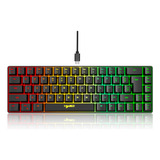 Juego De Teclado/office Streamer K68 V200 Hxsj Para Wired Rg