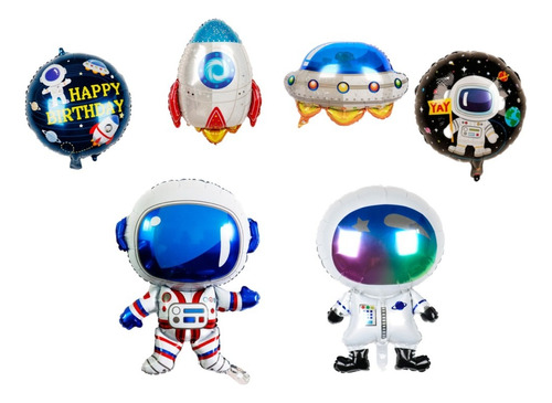 Globos Metálicos Astronautas Fiesta Cumpleaños Decoraciones