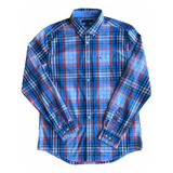 Camisa Tommy Hilfiger Hombre Manga Larga Talla L Cth018