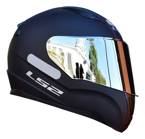 Capacete Masculino Feminino Moto Ls2 Ff353 Preto Fosco