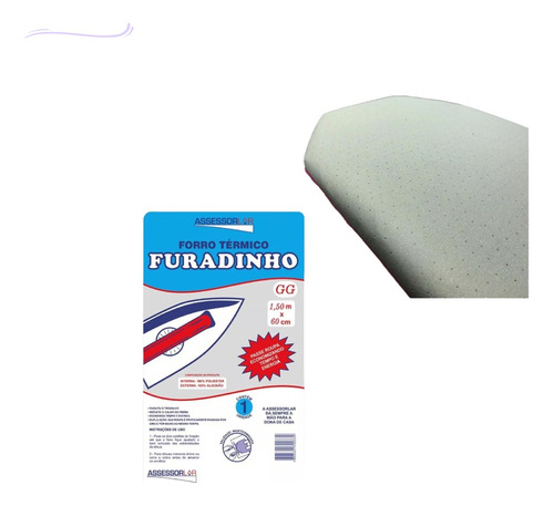 Capa Forro Térmico Furadinho Tabua Passar Roupa 1,50m X 60cm