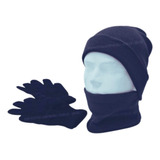 Set Invierno: Gorro Polar, Cuello Polar Y Guante De Lana