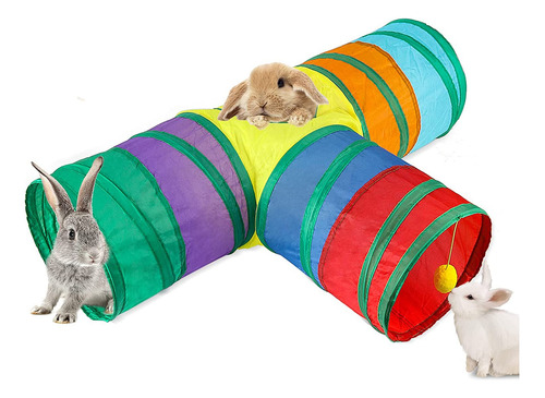 Túneles Y Tubos Plegables De 3 Direcciones Para Conejos