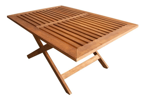 Mesa De Centro  Plegable De Madera Mod Jardin