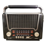 Radio Parlante Usb Carga Solar Recargable Audio Fm Am Retro 