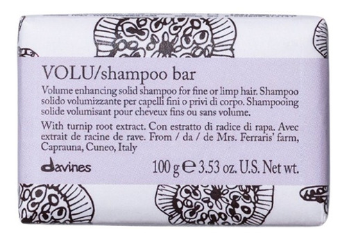 Volu Davines Shampoo Solido Bar Cabello Fino 100 Gr