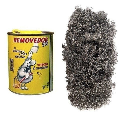 Removedor 1lt + Viruta De Acero Profesional 250 G  Mm