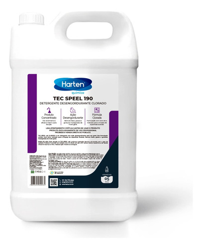 Detergente Clorado 5l Concentrado Multiuso 5l Desengordurant