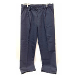 Pantalón Chino Hombre Talle 48 Gabardina Azul Oscuro