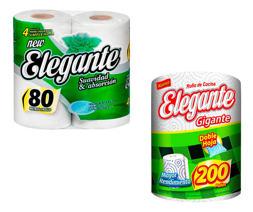 Combo 40 Rollos Papel Higiénico 80mts + 16 Rollos De Cocina