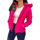 Campera De Abrigo Entallada Mujer Con Capucha Y Piel Interna