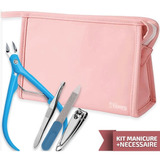 Kit Manicure Alicate De Unha Lixa Pinça + Necessaire Bolsa