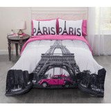 Casa Photoreal Paris Eiffel Tower - Cama En Bolsa, Color Bl.