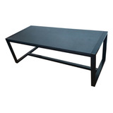 Mesa Ratona Arrime 120x50x40 Hierro Y Madera Ebano Negro