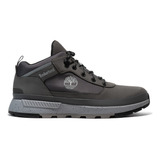 Bota Timberland Mid Lace Tb0a6dknel8 Hombre Color Gris Diseño De La Tela Liso Talla 26.5