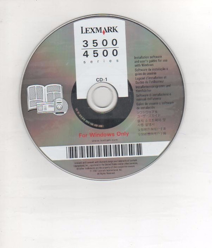 Cd De Instalaçao Impressora Lexmark X4550 - X3500