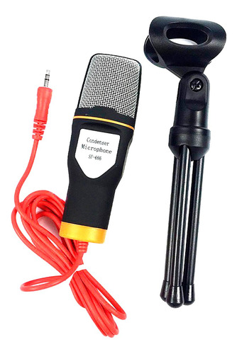 Cuota Micrófono Condenser Estudio Mini Plug 3.5mm Acc Sf-666