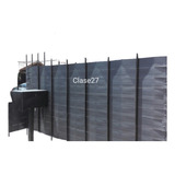 10 M2 Cinta Cubre Cerco 69mm Negro+ 100 Grampas