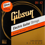 Guitarra Gibson Cordas 009.042 Vintage Reedición Ultra Light