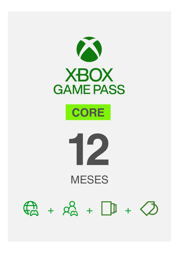Game Pass Core 12 Meses Garantizados!!! (live Gold)