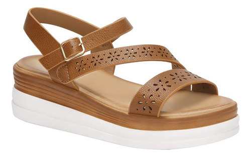 Huaraches 50856vpr Sintetica Café Broche Alto