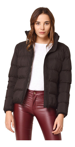 Campera Corta Puffer Inflable Simil Pluma Mujer Nueva Nofret