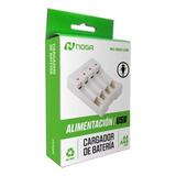 Cargador Pilas Noga Usb +pilas Recargable Noga Aaa X2 1100ma