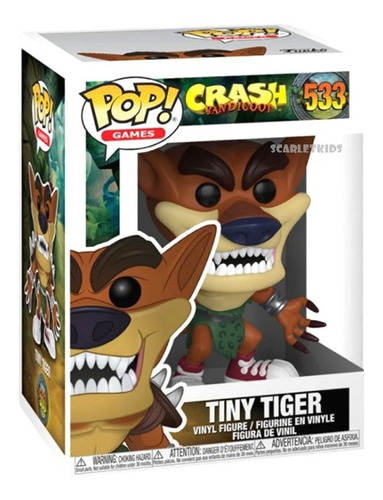 Funko Pop Crash Bandicoot Tiny Tiger 533 Original Scarlet