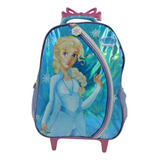 Mochila Bolsa Escolar Infantil Com Rodas Feminina Princesa 