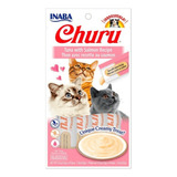 Churu Snack Cremoso Para Gato, Atún Con Salmón Paquete 4pz.