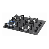 Fogão Cooktop 4q Gás Mesa Fischer Vidro