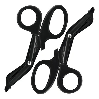 2 Pzs Tijeras De Boton Tijeras Sastre Acero Inox Paramedico Negro