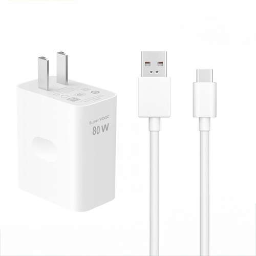 80w Vooc Cargador Con Cable Tipo C Para Oppo Realme Oneplus