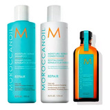 Kit Shampoo + Aco + Tratamiento Repair Moroccanoil