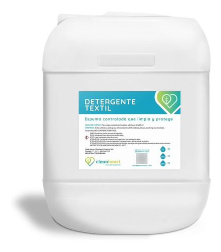 Detergente Textil - Cleanheart - L A $5421